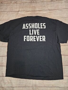 Assholes live forever black graphic tee shirt 2X